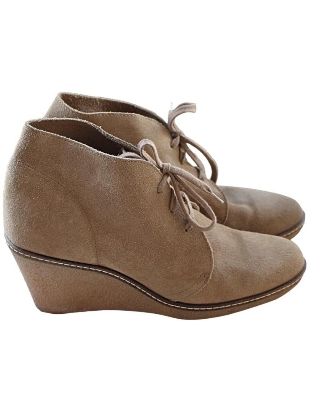 J Crew MacAlister Wedge Booties in color Sand, sz 10 - Excellent Condition!